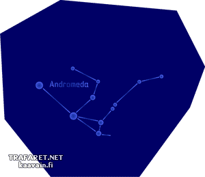 Constellation Andromède - pochoir pour la décoration