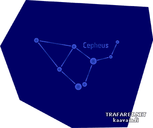 Constellation Céphée - pochoir pour la décoration