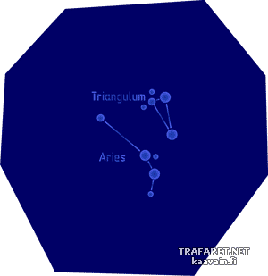 Constellation Bélier et Triangle - pochoir pour la décoration