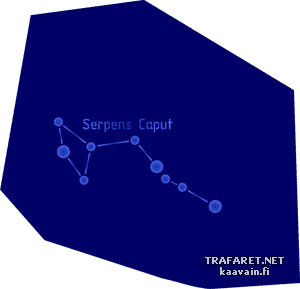 Tête de serpent de la constellation - pochoir pour la décoration