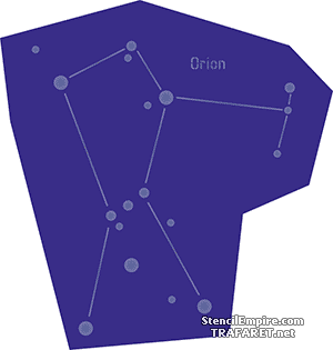 Constellation d'Orion - pochoir pour la décoration