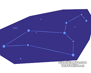 Constellation Lion - pochoir pour la décoration