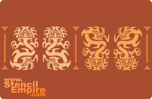 Bordure maya - pochoir pour la décoration