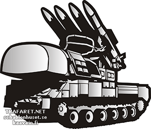 Lanceur de missiles antiaériens - pochoir pour la décoration