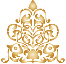 Motif baroque - pochoir pour la décoration