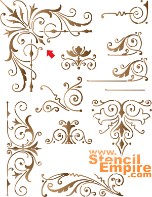 Grand ensemble (Sets de pochoirs de même style)