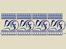 Motif de bordure 07 - pochoir pour la décoration