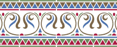 Motif de bordure 09а - pochoir pour la décoration