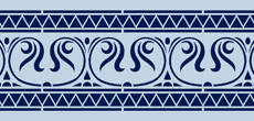 Motif de bordure 09b - pochoir pour la décoration