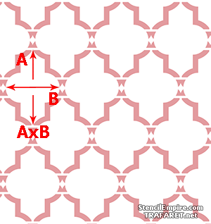 Papier peint marocain 13a (Pochoirs avec motifs répétitifs)