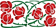 Rose épineuse - pochoir pour la décoration
