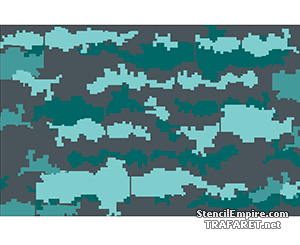 Camouflage numérique - pochoir pour la décoration