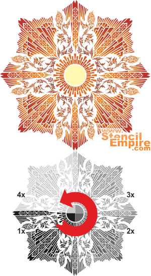 Soleil art déco (Pochoirs des styles Art nouveau et Art déco)