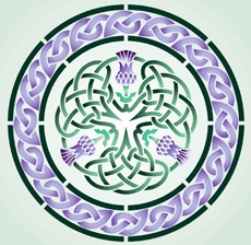 Cercle de chardon - pochoir pour la décoration