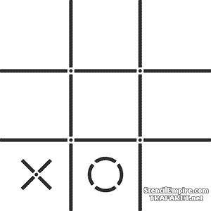 Tic-tac-toe - pochoir pour la décoration