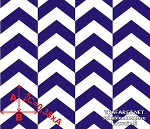 Chevron 02 - pochoir pour la décoration