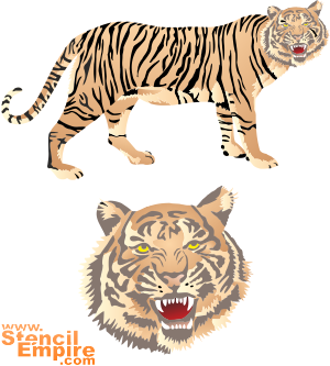 Tigre (Pochoirs avec des animaux)