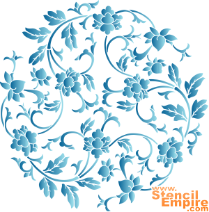 Médaillon chinois 1 - pochoir pour la décoration
