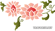 Fleur chinoise 1 - pochoir pour la décoration