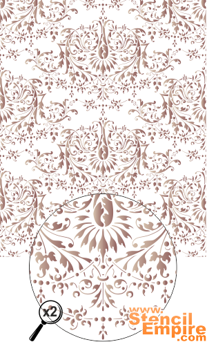 Papier peint classique 09 (Pochoirs de style renaissance)