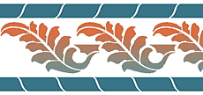 La bordure de Tudor - pochoir pour la décoration