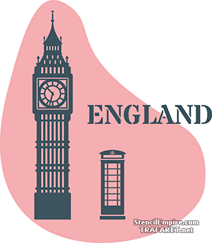Angleterre - pochoir pour la décoration