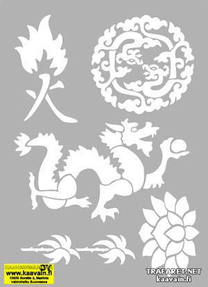 Ensemble oriental 10 - pochoir pour la décoration