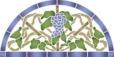 Fenêtre de raisin - pochoir pour la décoration