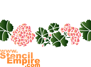 Bordure d'hortensia - pochoir pour la décoration