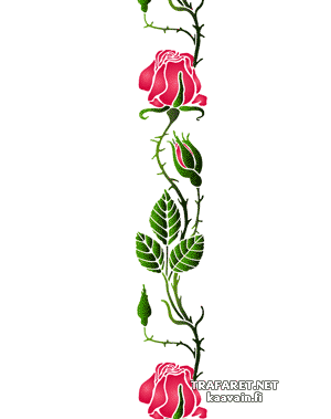 Rose épineuse - pochoir pour la décoration