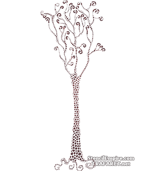 Arbre en spirale 4 - pochoir pour la décoration