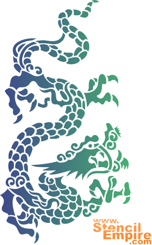 Dragon royal (Pochoirs de style oriental)