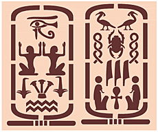 Deux cartouches - pochoir pour la décoration