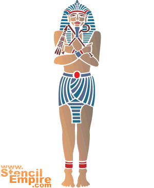 Homme égyptien - pochoir pour la décoration