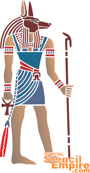 Dieu Anubis - pochoir pour la décoration