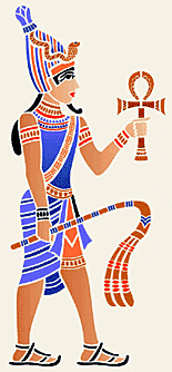 Dieu égyptien - pochoir pour la décoration