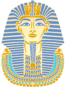 Le masque de Toutankhamon - pochoir pour la décoration