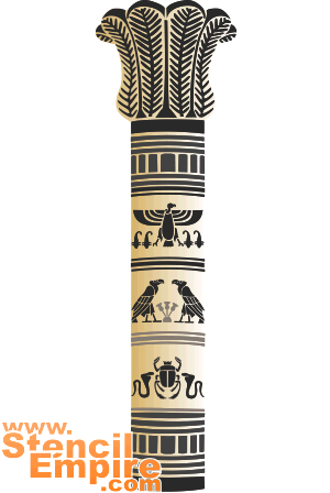 Colonne égyptienne - pochoir pour la décoration