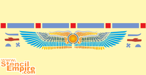 Divinité ailée (Pochoirs de style égyptien)