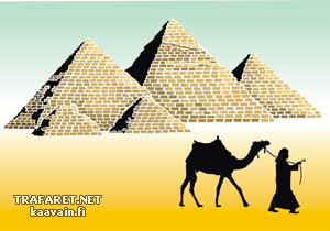Pyramides égyptiennes - pochoir pour la décoration