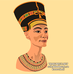 Buste de Néfertiti - pochoir pour la décoration