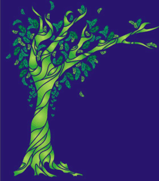 Forêt enchantée 1 - pochoir pour la décoration