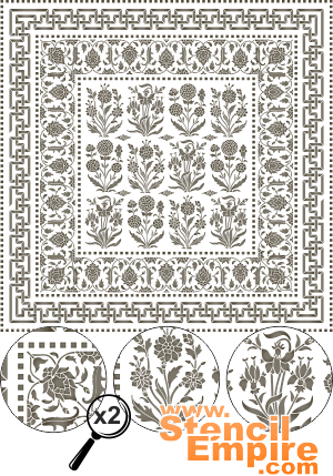 Grand tapis anglais (Pochoirs à motifs classiques)