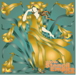 Le Cortège de Flora - Narcisse (Pochoirs des styles Art nouveau et Art déco)