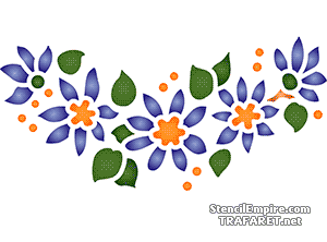 Motif fleurs sauvages 040 - pochoir pour la décoration