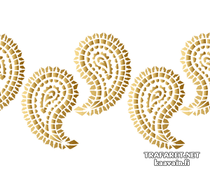 Bordure hérissée 1211 - pochoir pour la décoration