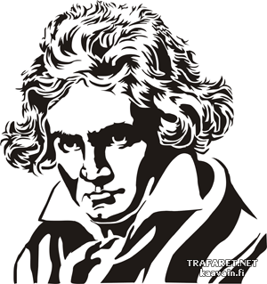 Beethoven - pochoir pour la décoration