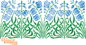 Bordure de fleurs de cloche - pochoir pour la décoration