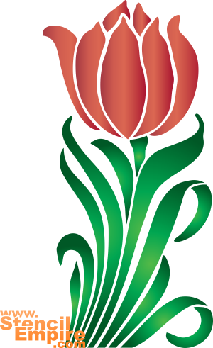 Grande tulipe - pochoir pour la décoration