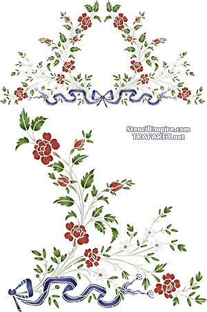 Roses et marguerites 29а - pochoir pour la décoration